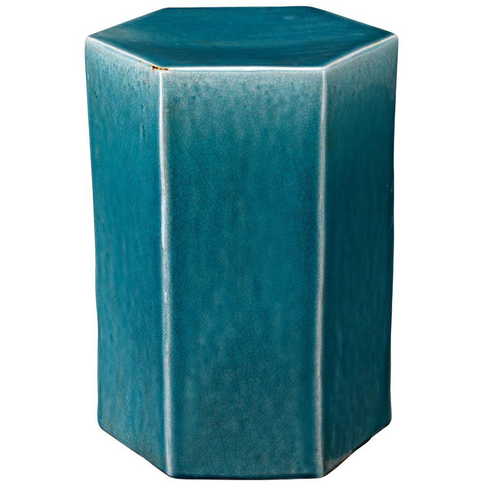 Jamie Young Jamie Young Large Porto Side Table in Azure Ceramic 20PORT-LGAZ