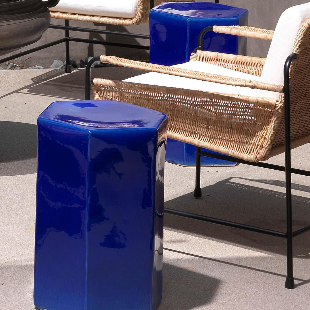 Jamie Young Porto Side Table - Cobalt Blue - Available in 2 Sizes