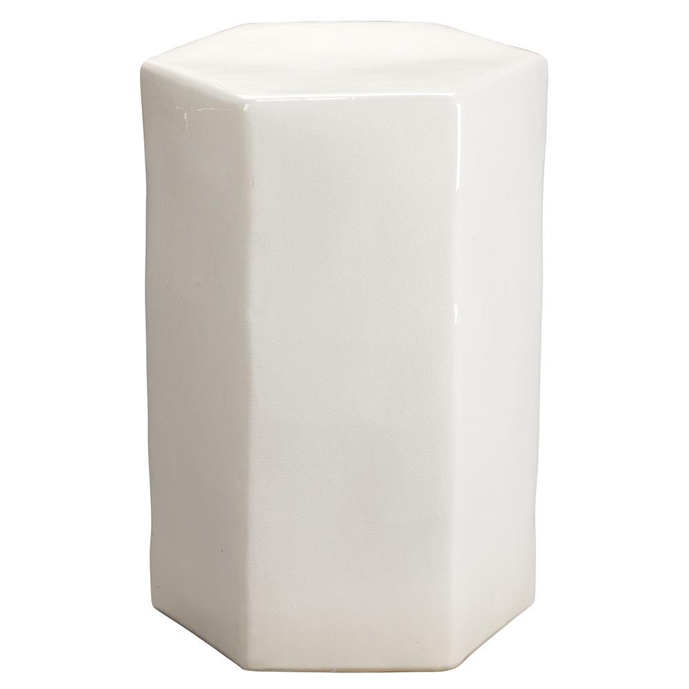 Jamie Young Jamie Young Large Porto Side Table in White Ceramic 20PORT-LGWH