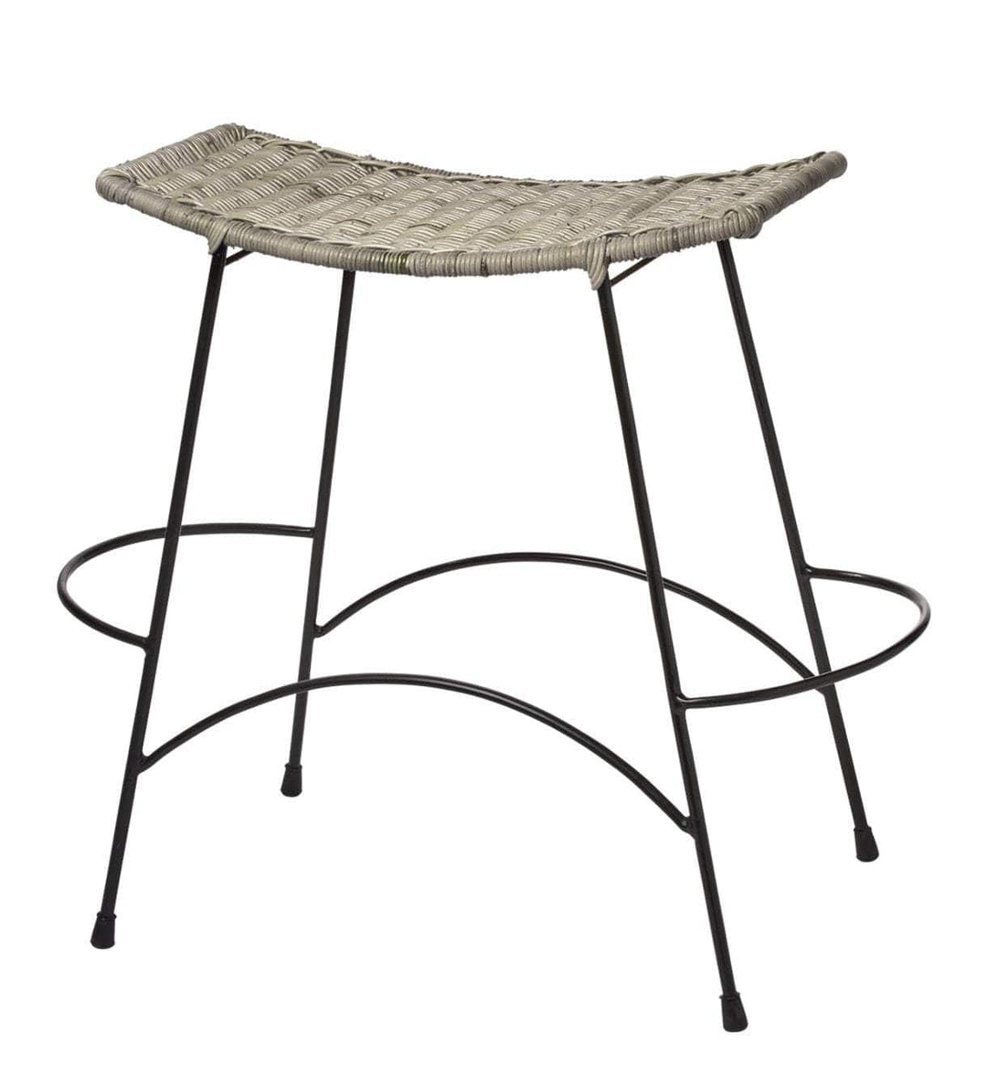 Jamie Young Jamie Young Wing Counter Stool in Natural Rattan and Black Steel 20WING-CSNA
