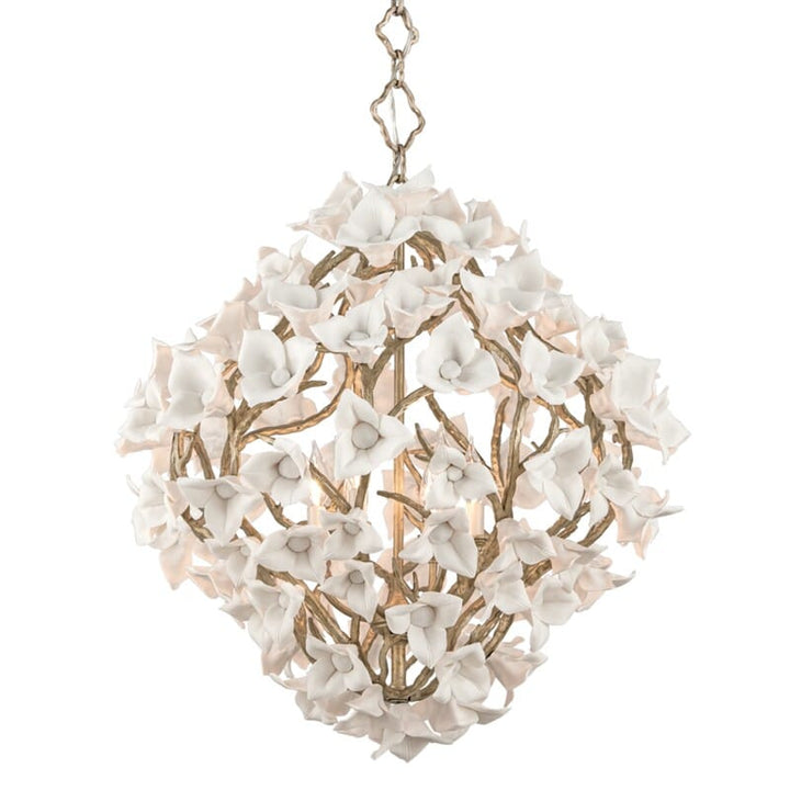Corbett Corbett Lily 6 Light Pendant - Enchanted Silver Leaf - Available in 2 Sizes 30" Height 211-46
