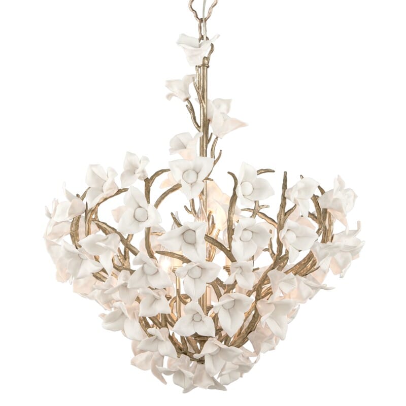 Corbett Corbett Lily 6 Light Pendant - Enchanted Silver Leaf - Available in 2 Sizes 32" Height 211-47