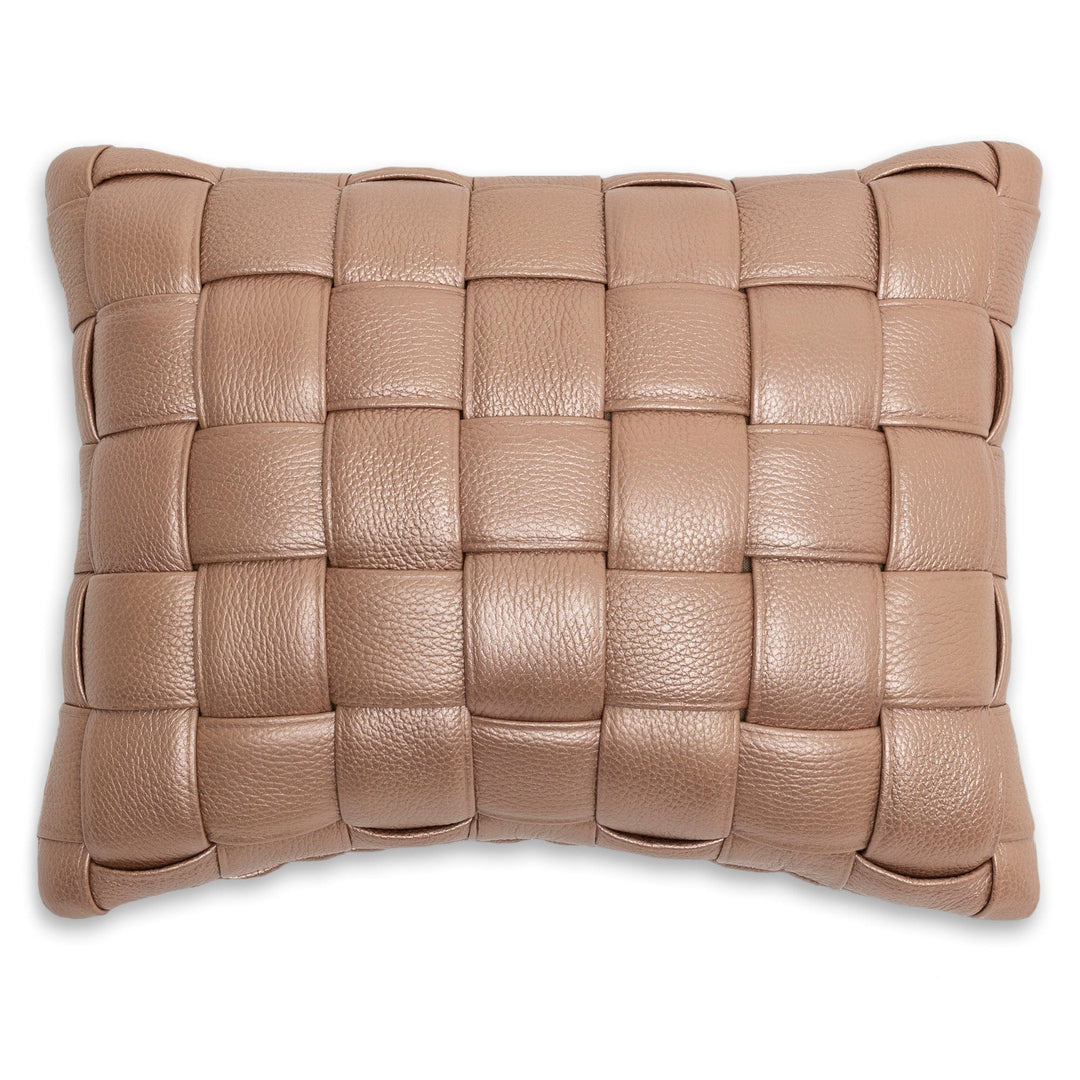 Koff Koff Medium Woven Leather Accent Pillow - Copper KOFF-MEDIUM-COPPER