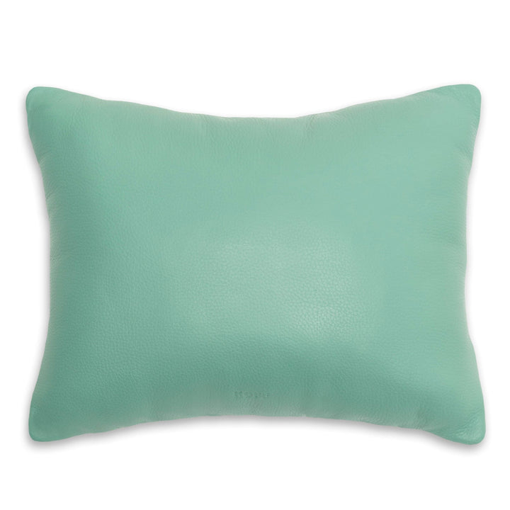 Koff Koff Medium Woven Leather Accent Pillow - Mint KOFF-MEDIUM-MINT