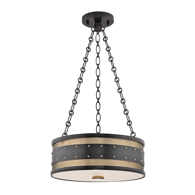 Hudson Valley Lighting Hudson Valley Lighting Gaines 3-Bulb Pendant - Aged Old Bronze & Clear Outside Frosted Inside 2216-AOB