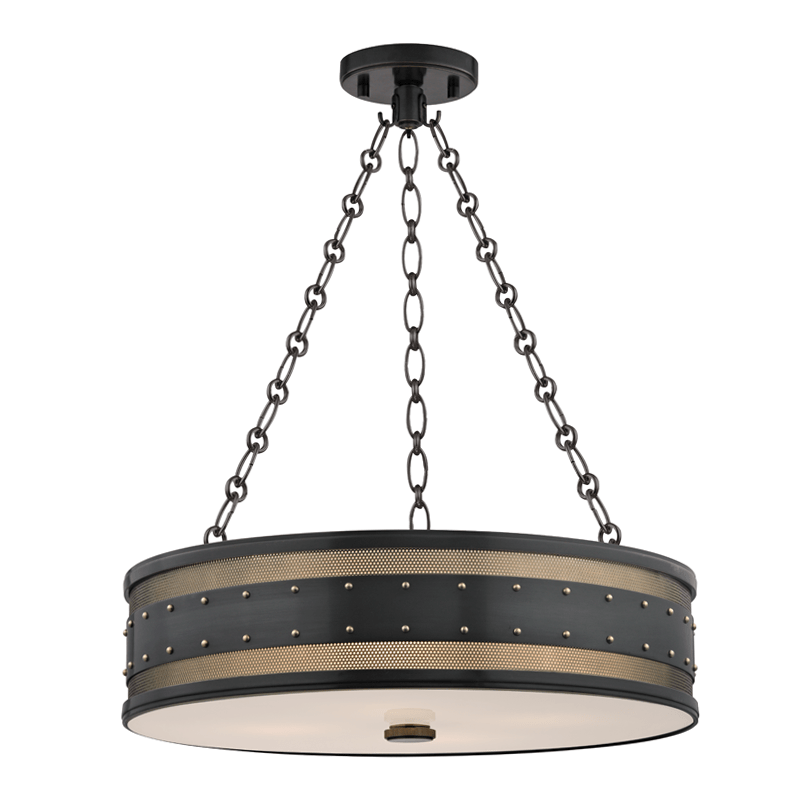 Hudson Valley Lighting Hudson Valley Lighting Gaines 4-Bulb Pendant - Aged Old Bronze & Clear Outside Frosted Inside 2222-AOB