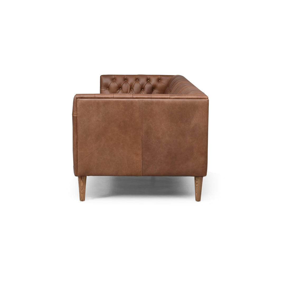 Lysander Sofa - Natural Washed Chocolate - Available in 2 Sizes