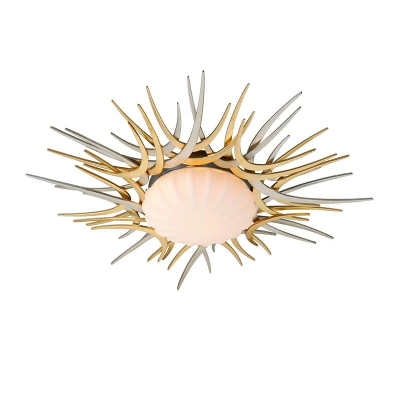 Corbett Corbett Helios 1 Light Flush - Gold And Silver Leaf - Available in 3 Sizes 5.5" Height 224-31