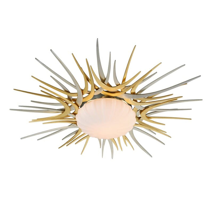 Corbett Corbett Helios 1 Light Flush - Gold And Silver Leaf - Available in 3 Sizes 6" Height 224-32