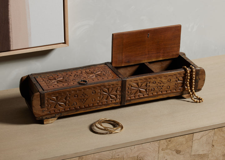 Found Carved Box - Reclaimed Natural