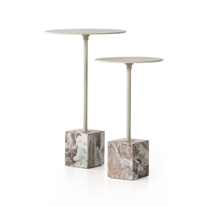 Ioana End Table - Set of 2 - Textured Matte White