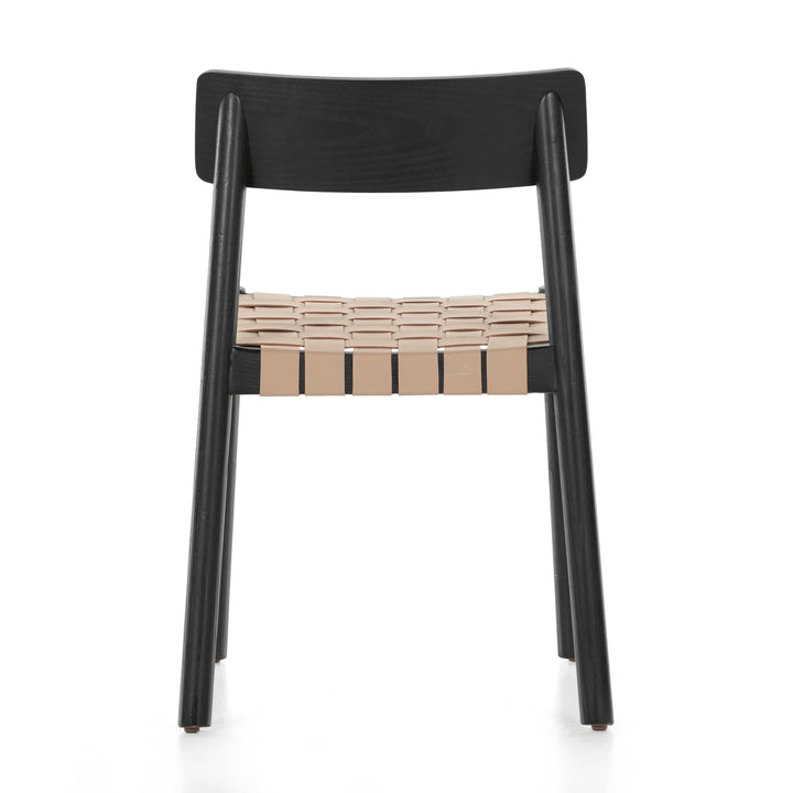 Dillon Dining Chair - Black & Almond Leather Blend