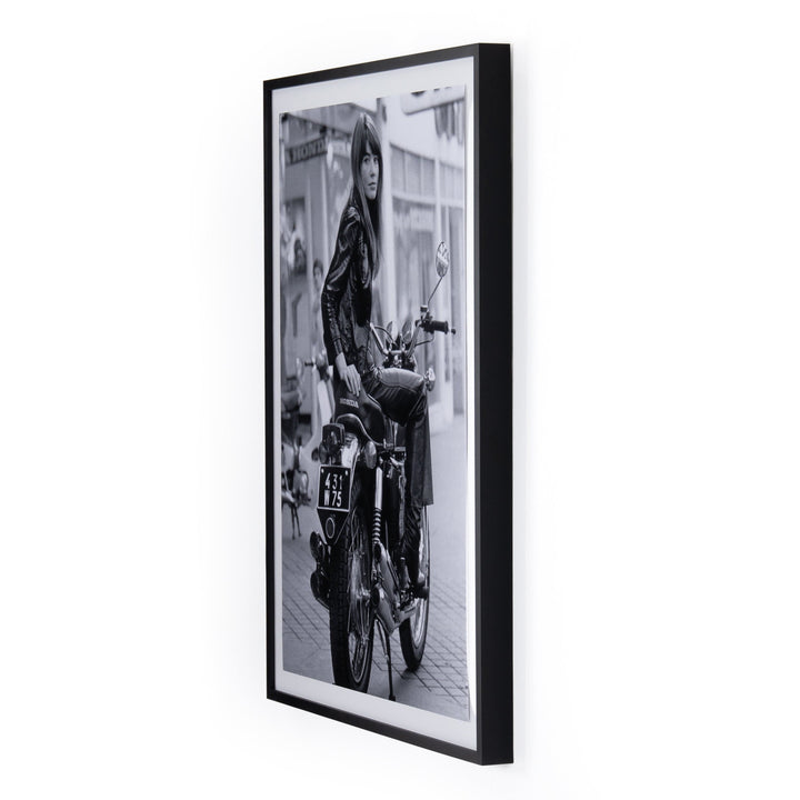 Francoise Hardy On Bike Photo - Black and White
