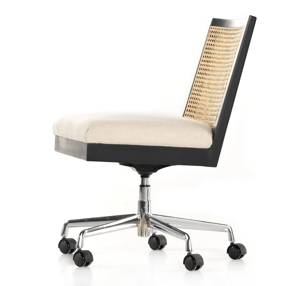 Stefania Armless Desk Chair - Brushed Ebony