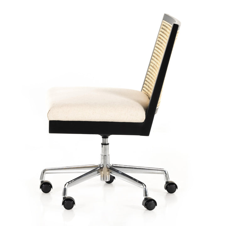 Stefania Armless Desk Chair - Brushed Ebony