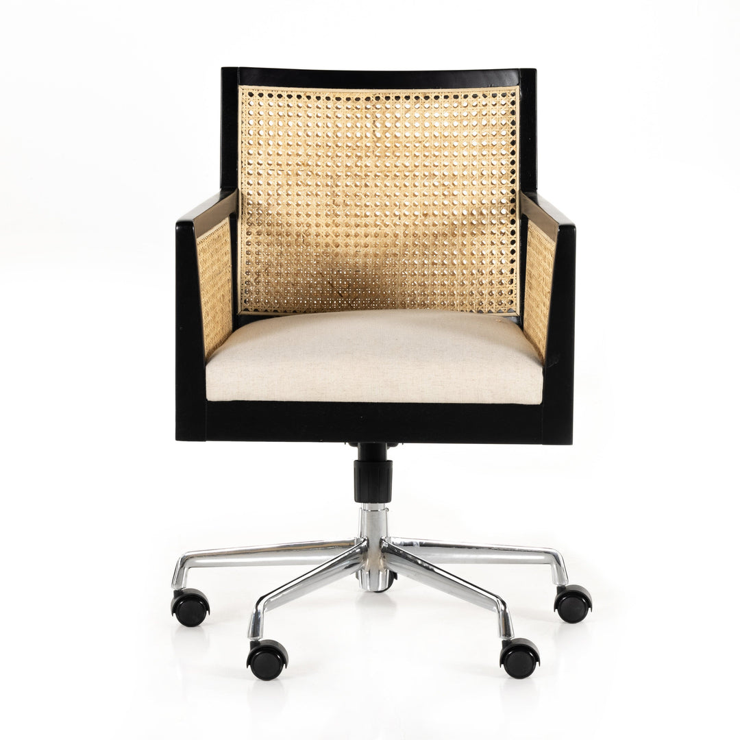 Stefania Arm Desk Chair - Brushed Ebony