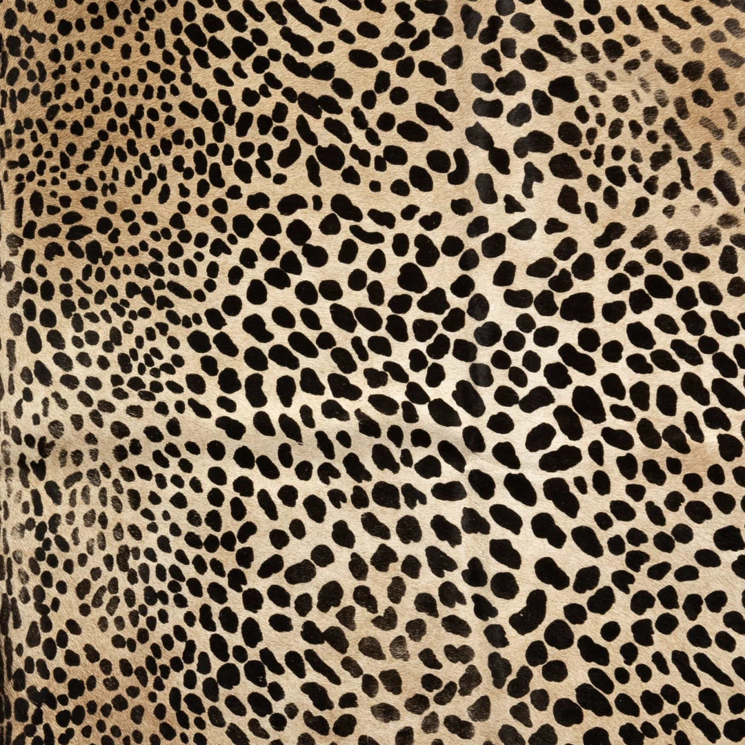 Leopard Printed Hide Rug - Brown & Black