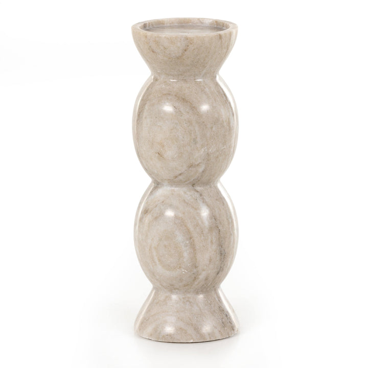 Kaira Pillar Candle Holder - Set Of 2 - Grey