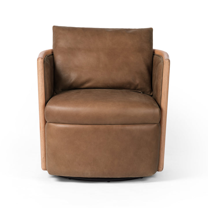 Charleston Swivel Chair - Palermo Cognac