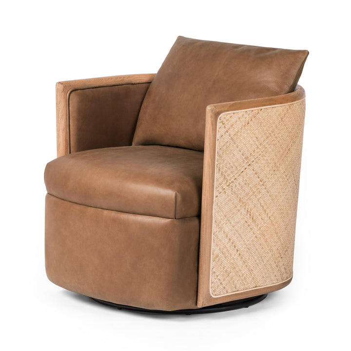 Charleston Swivel Chair - Palermo Cognac