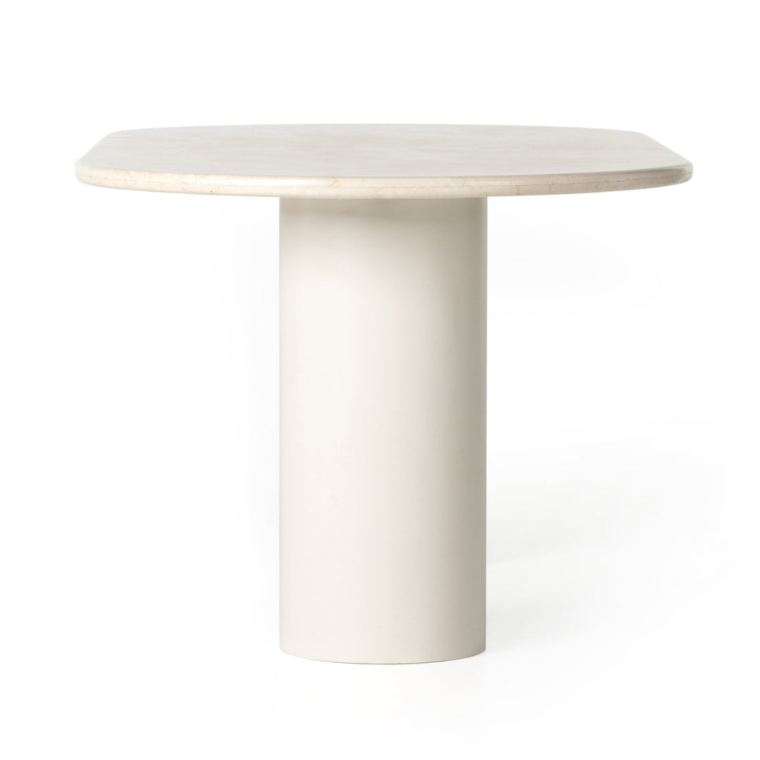 Braxton Oval Dining Table - Cream Marble