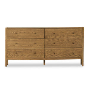 Jeryn 6 Drawer Dresser - Tawny Oak