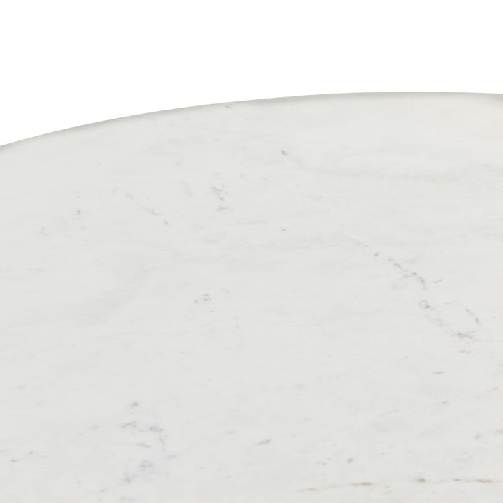 Velia Dining Table - Polished White Marble