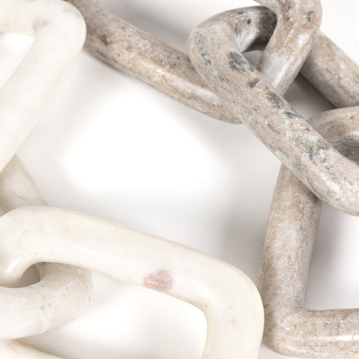 Marble Chain - Creamy Taupe Marble
