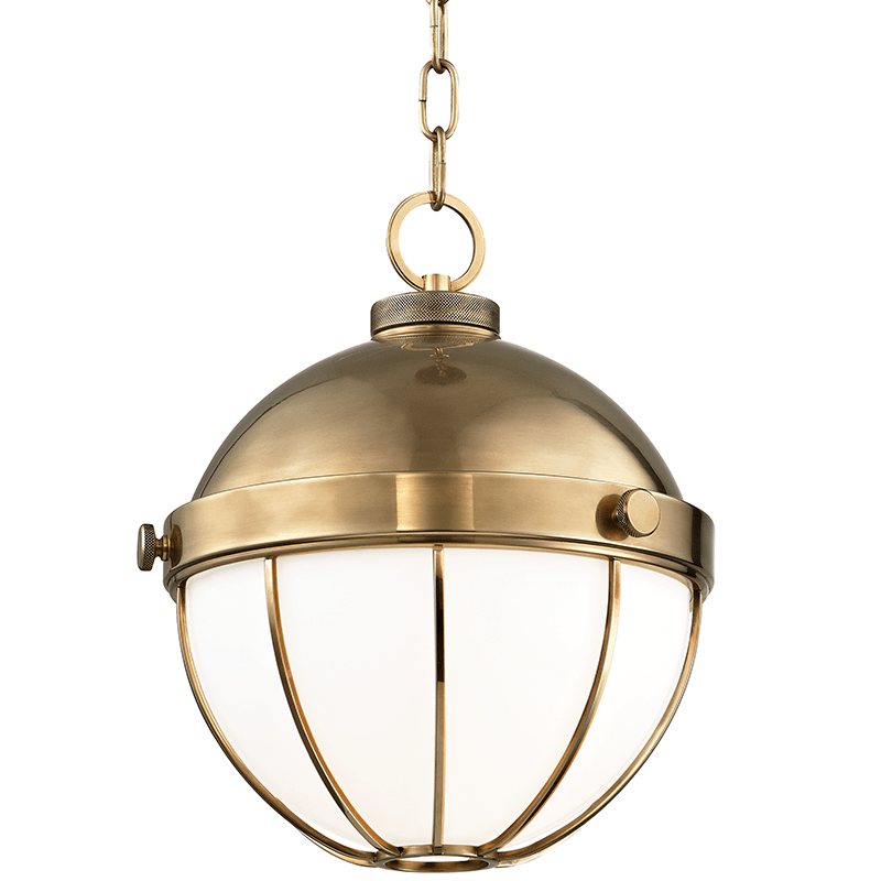 Hudson Valley Lighting Hudson Valley Lighting Sumner Pendant - Aged Brass & Opal 2312-AGB