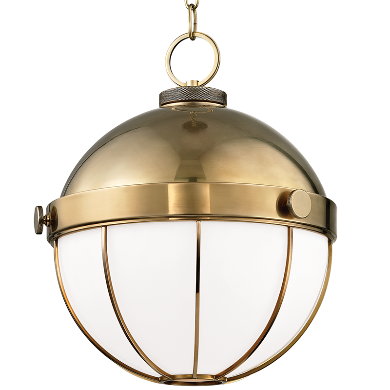 Hudson Valley Lighting Hudson Valley Lighting Sumner Pendant - Aged Brass & Opal 2315-AGB