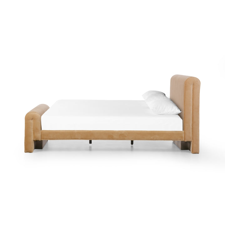 Maxwell Modern Upholstered Bed - King - Available in 2 Colors