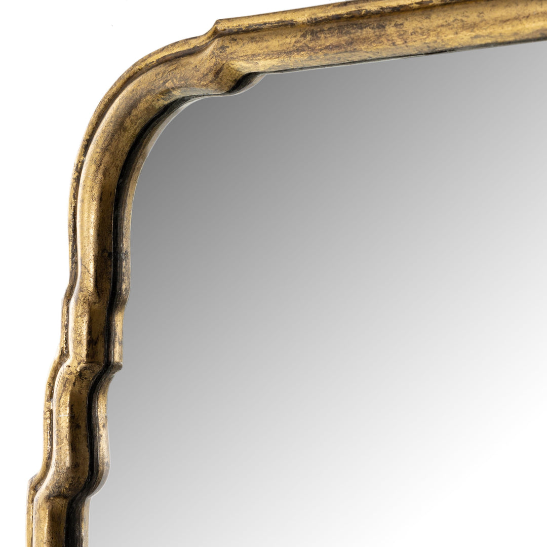 Jacques Mirror - Antiqued Gold Leaf
