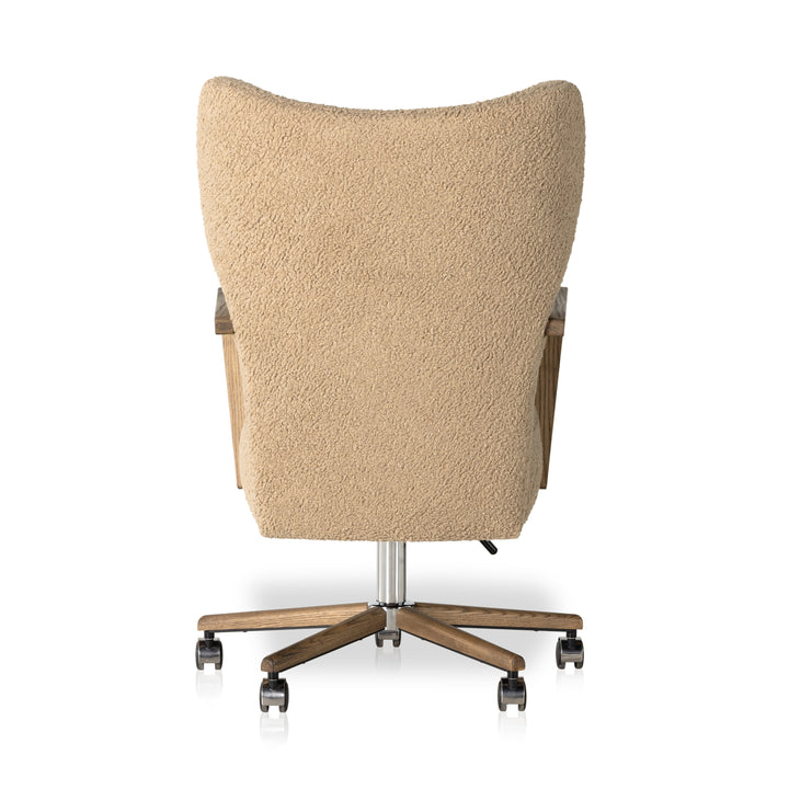 Monrose Sheepskin Swivel Desk Chair