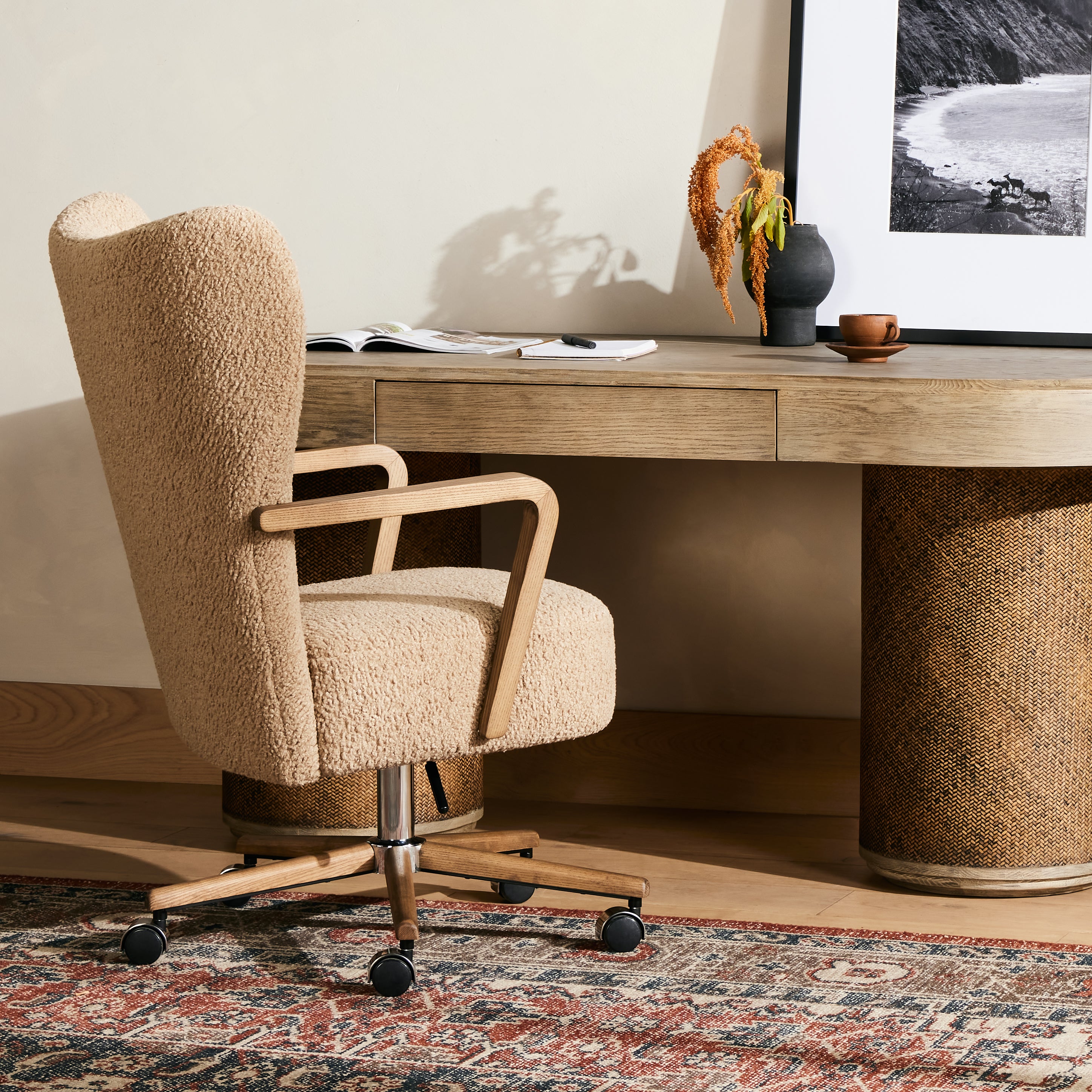 Sheepskin outlet office chair