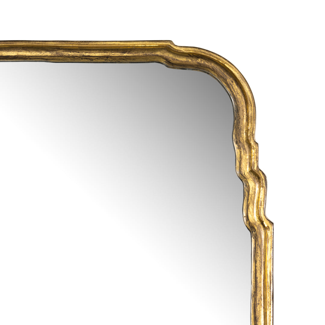 Jacques French Gold Leaf Floor Mirror