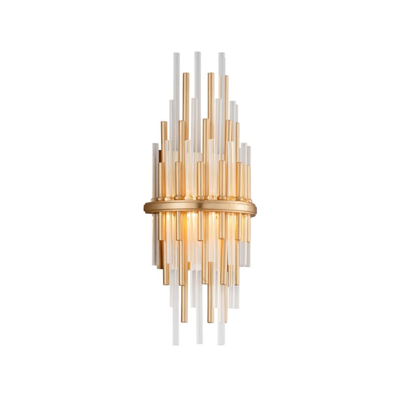 Corbett Corbett Theory 1 Light Wall Sconce Short - Gold Leaf W Polished Stainless 238-11