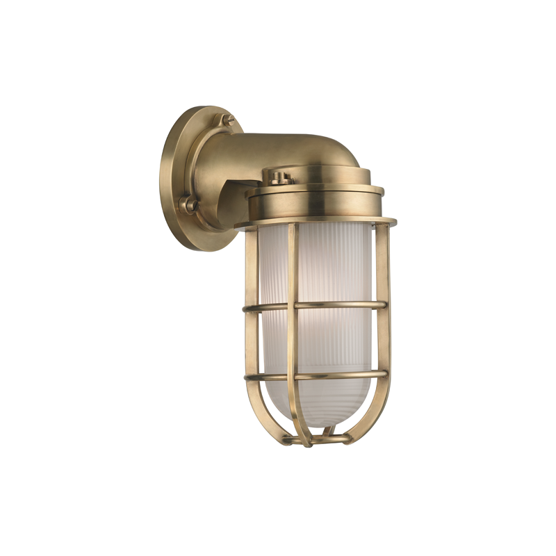 Hudson Valley Lighting Hudson Valley Lighting Carson Sconce - Aged Brass & Clear Outside Frosted Inside 240-AGB