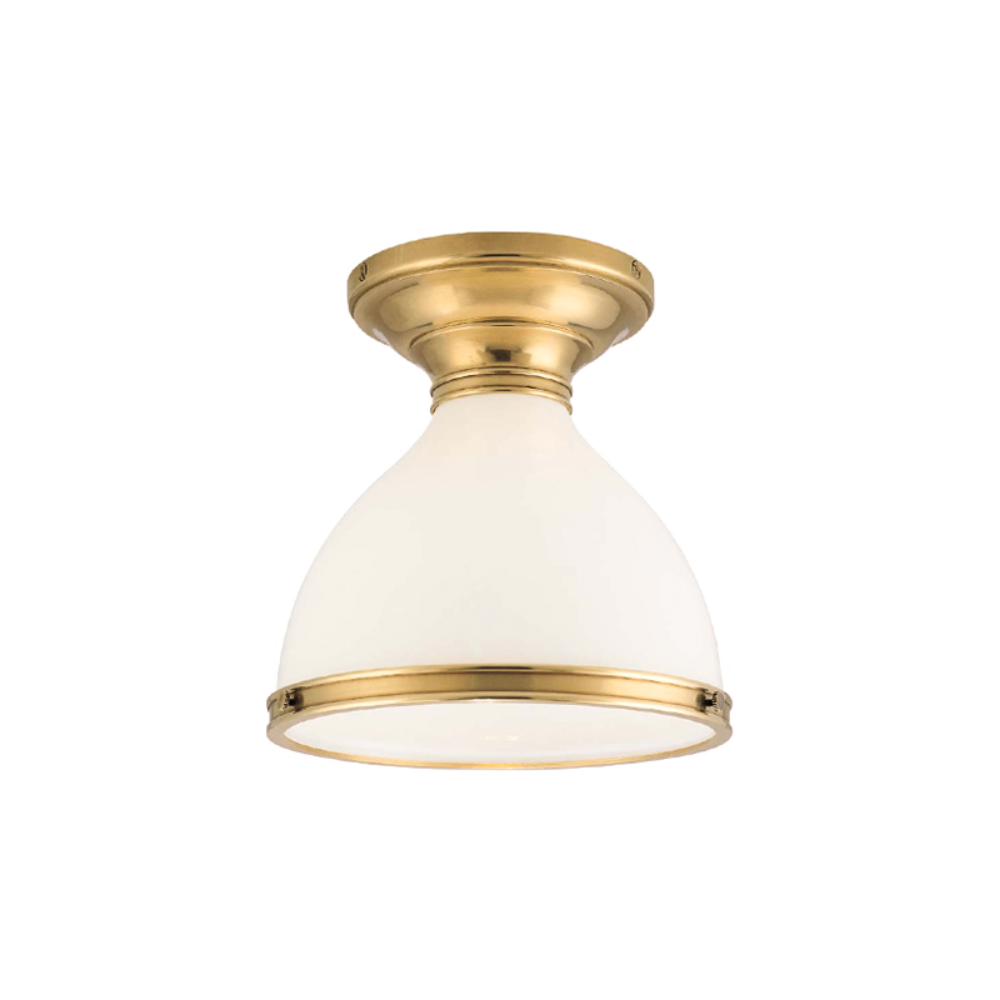 Hudson Valley Lighting Hudson Valley Lighting Randolph Ceiling Lamp - Aged Brass & Opal Glossy 2612-AGB