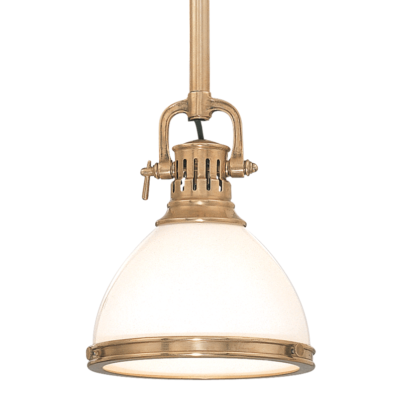 Hudson Valley Lighting Hudson Valley Lighting Randolph Pendant - Aged Brass & Opal Glossy 2622-AGB