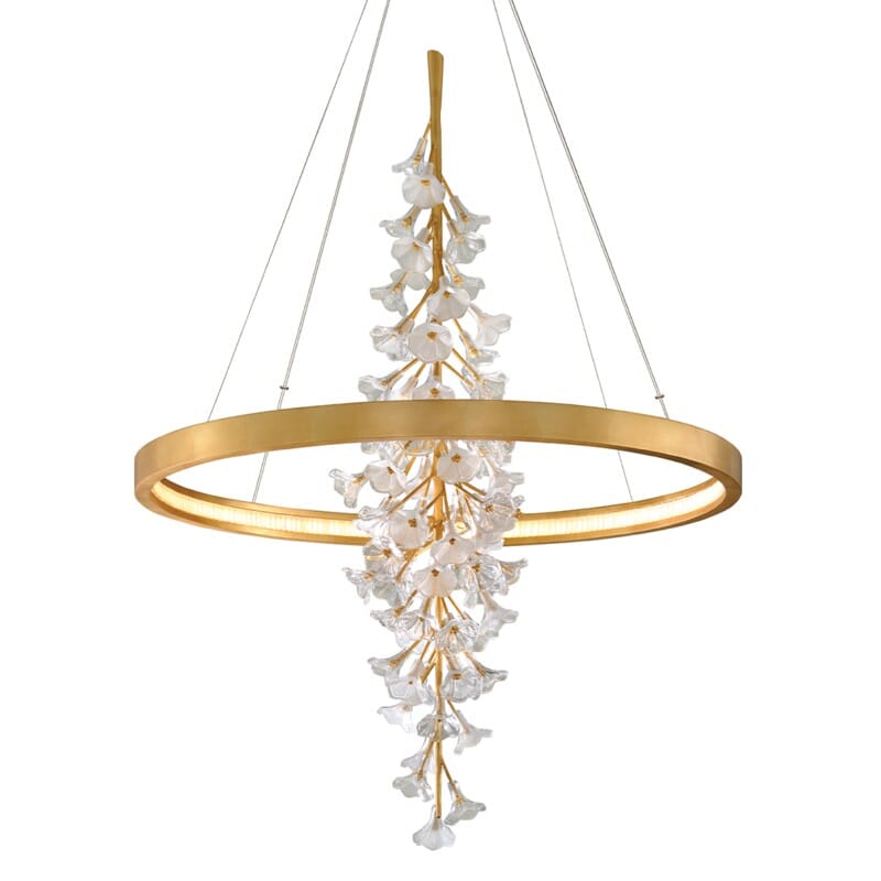Corbett Corbett Jasmine 1 Light Pendant - Available in 2 Colors & 7 Sizes Gold Leaf / 60"h x 44"dia 268-73