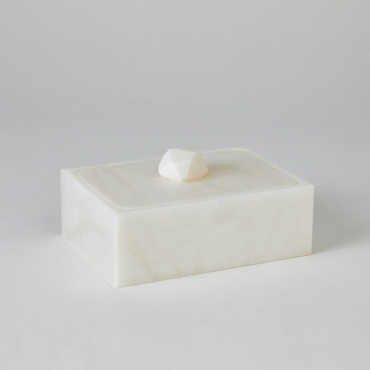 Facet Knob Box - White - Available in 2 Sizes