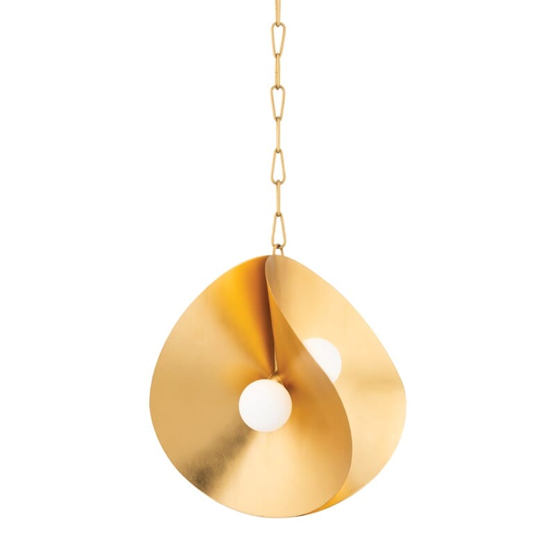 Corbett Corbett Peony 4 Light Pendant - Available in 2 Colors & 2 Sizes Gold Leaf / Small: 18.75"h x 18"dia 330-18-GL
