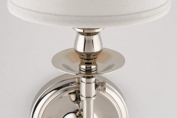 Hudson Valley Lighting Hudson Valley Lighting Logan Sconce - Polished Nickel & Off White 171-PN