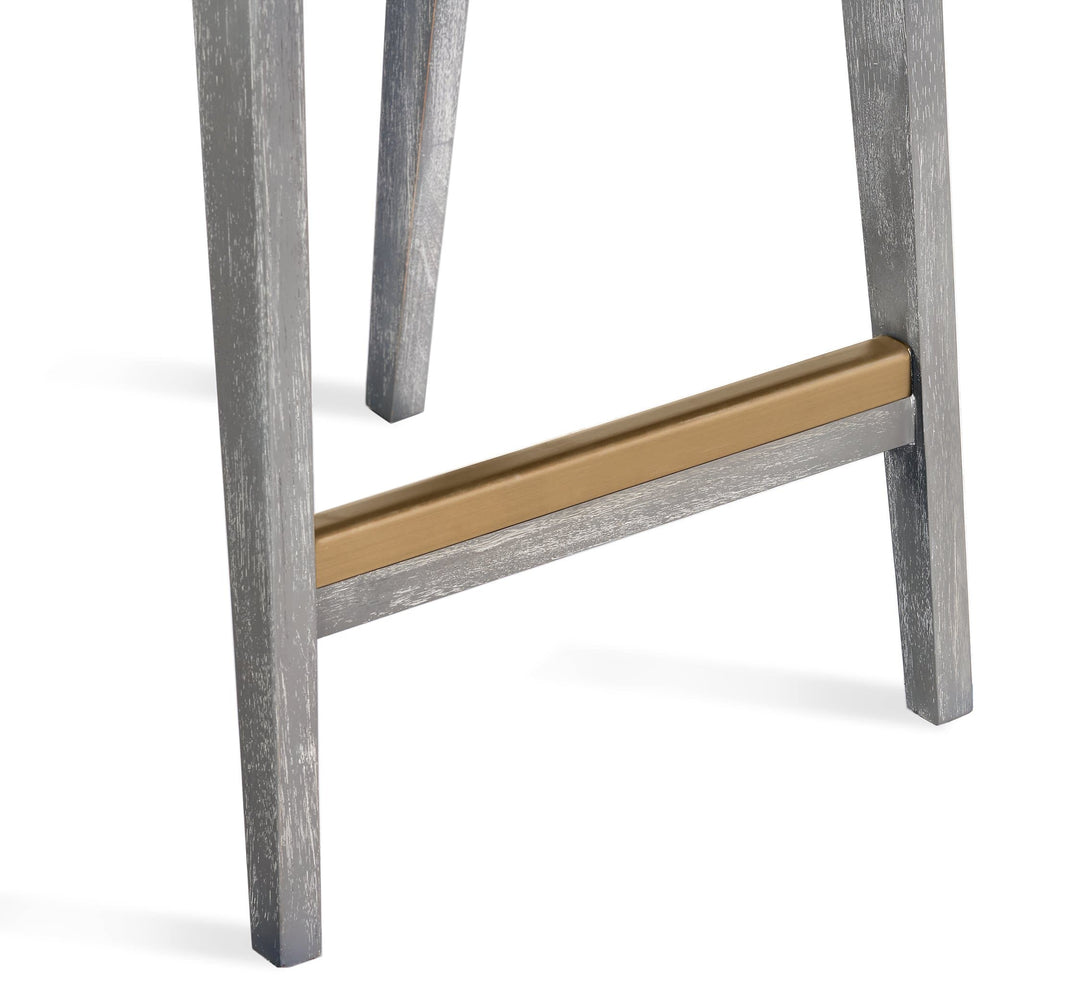 Interlude Home Interlude Home Louis Counter Stool - Grey & Antique Brass 149901