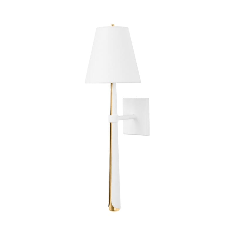 Corbett Corbett Esmeralda 1 Light Wall Sconce - Vintage Gold Leaf - Available in 2 Colors Gesso White 405-01-VGL/GSW