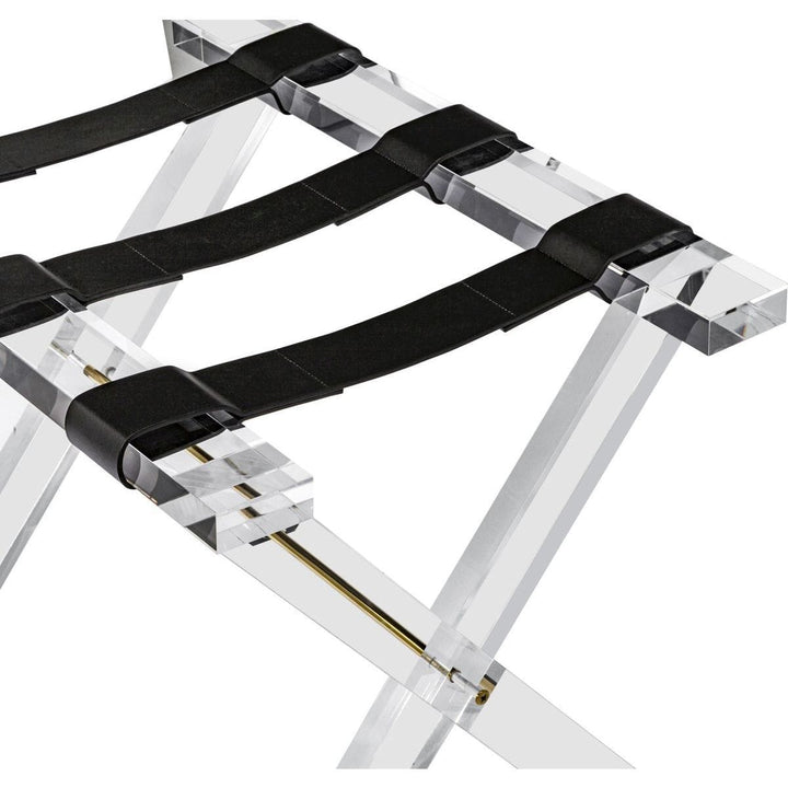 Interlude Home Interlude Home Ritz Luggage Stand - Clear - Shiny Brass - Black 445021
