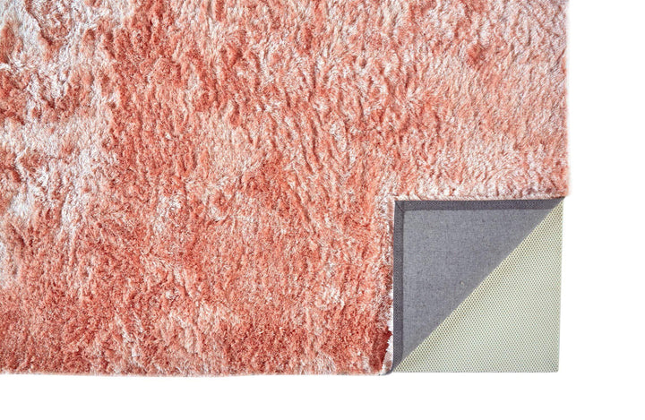Feizy Feizy Indochine Plush Shag Rug - Available in 8 Sizes - Metallic Sheen Salmon Pink