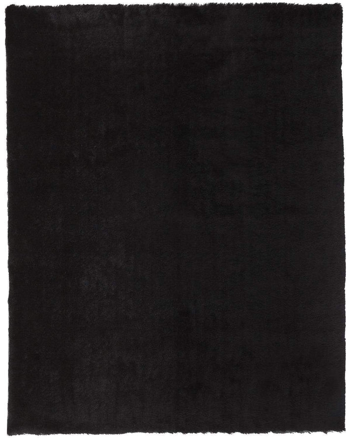 Feizy Feizy Indochine Plush Shag Rug - Available in 7 Sizes - Metallic Sheen Noir Black 2' x 3'-4" 4944550FBLK000A25