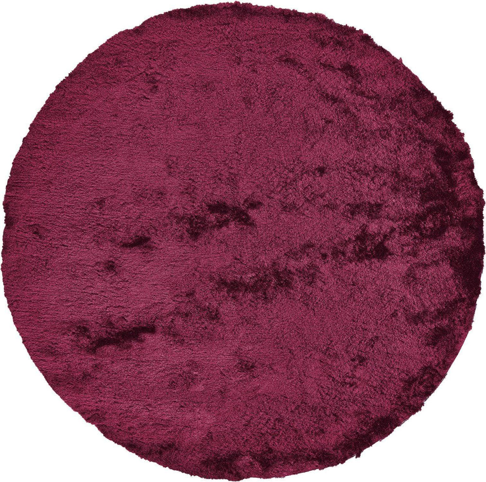 Feizy Feizy Indochine Plush Shag Rug - Available in 7 Sizes - Metallic Sheen Cranberry Red 8' x 8' Round 4944550FCBY000N80