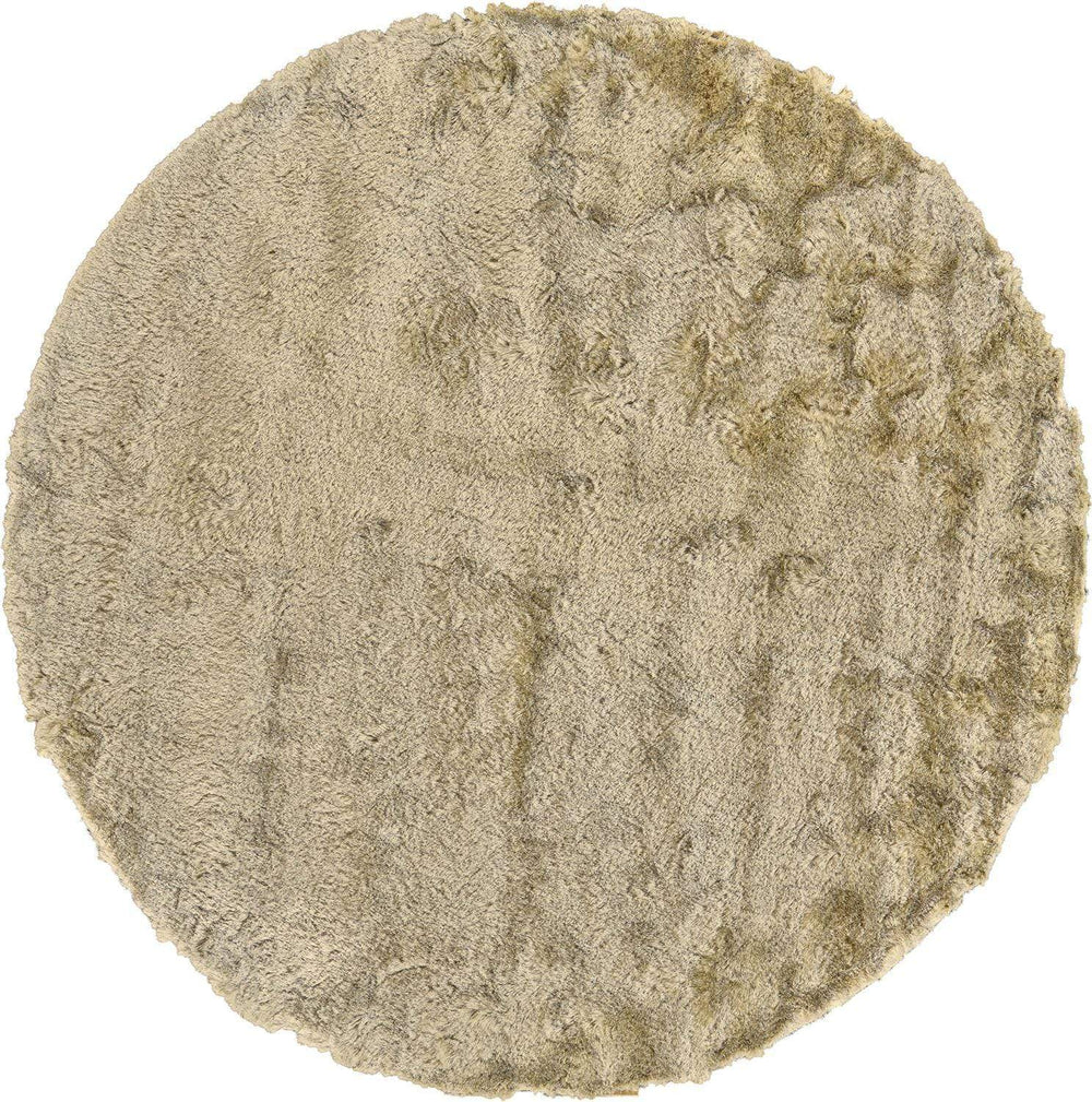 Feizy Feizy Indochine Plush Shag Rug - Available in 7 Sizes - Metallic Sheen Cream & Beige 8' x 8' Round 4944550FCRM000N80